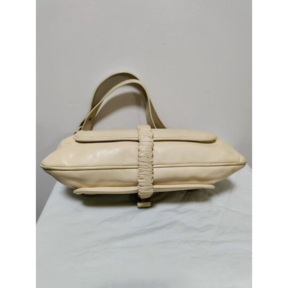 Armani Emporio VINTAGE Leather Adjustable Strap Shoulder Hand Bag White One Size - Picture 11 of 15